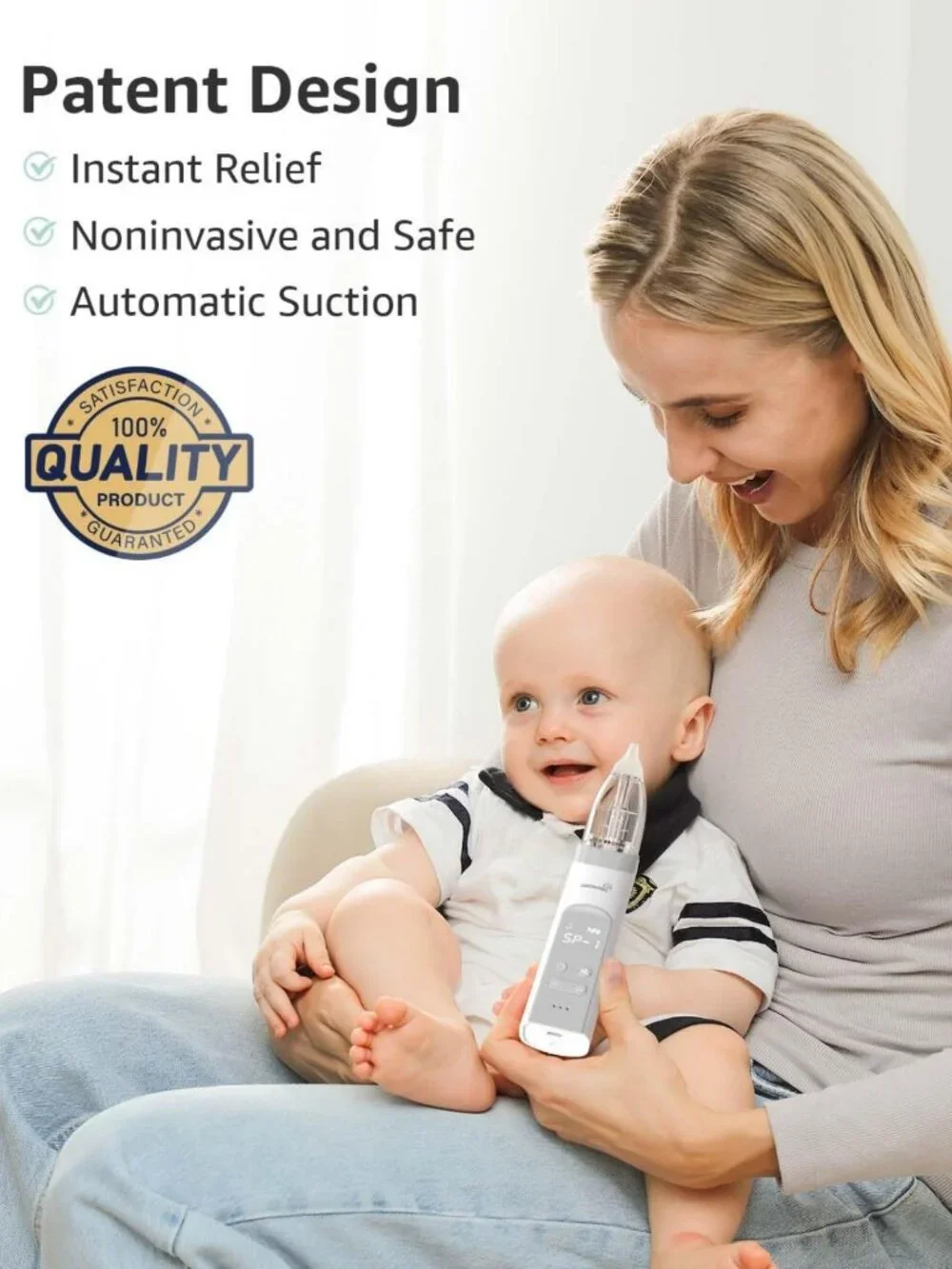 Electric Baby Nasal Aspirator - Powerful Suction, Safe & Effective Nose Cleaner